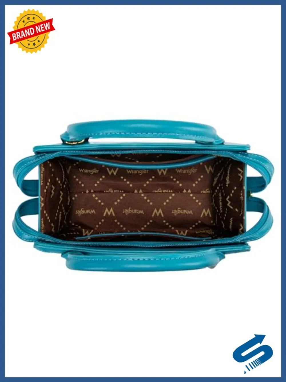 Wrangler Aztec Sequined Satchel Purse with Shoulder Strap